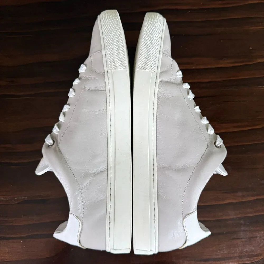 Good Man Brand Edge White Leather Casual Sneaker Shoes Low Top Men's Size 12